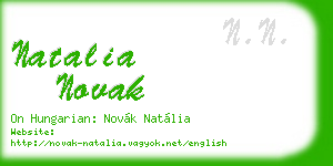 natalia novak business card